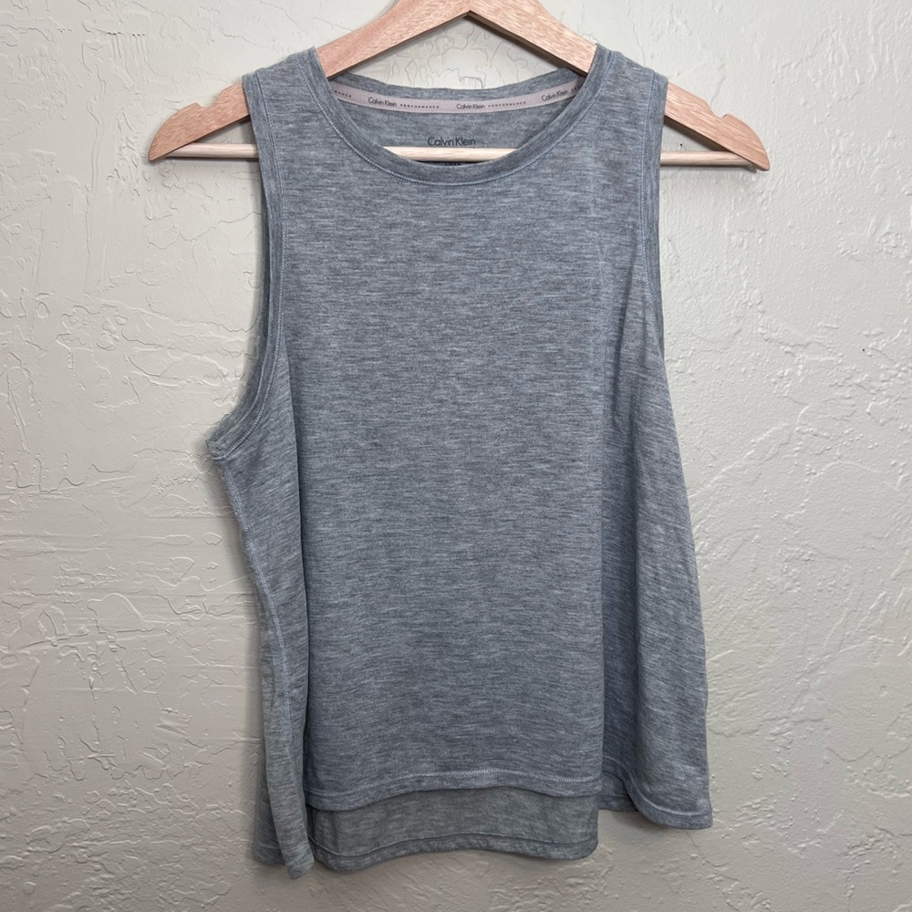 CALVIN KLEIN GRAY PERFORMANCE MUSCLE TEE SIZE S
